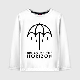 Детский лонгслив хлопок с принтом BRING ME THE HORIZON в Санкт-Петербурге, 100% хлопок | круглый вырез горловины, полуприлегающий силуэт, длина до линии бедер | bmth | bring me the horizon