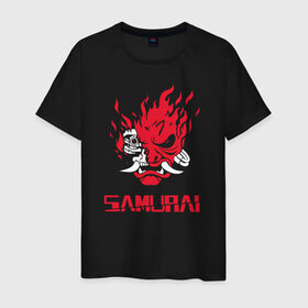 Мужская футболка хлопок с принтом Cyberpunk 2077 в Санкт-Петербурге, 100% хлопок | прямой крой, круглый вырез горловины, длина до линии бедер, слегка спущенное плечо. | 2077 | cyberpunk | cyberpunk 2077 | dc | games | marvel | ps4 | samurai | игры | киану | самурай