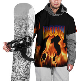 Накидка на куртку 3D с принтом DOOM в Санкт-Петербурге, 100% полиэстер |  | doom | doom eternal | game | дум | игры