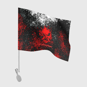 Флаг для автомобиля с принтом CYBERPUNK 2077 в Санкт-Петербурге, 100% полиэстер | Размер: 30*21 см | 2077 | cd projekt red | cyberpunk | cyberpunk 2077 | game | samurai | арт | будущее | видеоигра | игра | киберпанк 2077 | киборг | киборги