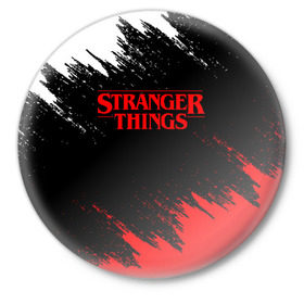 Значок с принтом STRANGER THINGS в Санкт-Петербурге,  металл | круглая форма, металлическая застежка в виде булавки | 11 | stranger things | одди | одиннадцатая | очень странные дела | сериалы