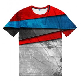 Мужская футболка 3D с принтом Металлическая текстура в Санкт-Петербурге, 100% полиэфир | прямой крой, круглый вырез горловины, длина до линии бедер | 3d | 3д | абстракция | железо | линии | металл | объемные полосы | текстура