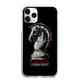 Чехол для iPhone 11 Pro матовый с принтом A Fashion Terrorist в Санкт-Петербурге, Силикон |  | Тематика изображения на принте: black | chess | cool | figure | horse | red | slogan | style | white | белый | конь | красный | лошадь | прикольный | слоган | стиль | фигура | черный | шахматы