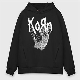 Мужское худи Oversize хлопок с принтом Korn The Nothing в Санкт-Петербурге, френч-терри — 70% хлопок, 30% полиэстер. Мягкий теплый начес внутри —100% хлопок | боковые карманы, эластичные манжеты и нижняя кромка, капюшон на магнитной кнопке | alternative | heavy | korn | koяn | metal | rapcore | rock | the nothing | youll never find me | джонатан дэвис | корн | корни | коян | ню метал | нюметал | рок