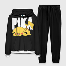 Мужской костюм 3D (с толстовкой) с принтом Пика в Санкт-Петербурге,  |  | pikachu | pokeball | pokemon | пикачу | покебол | покемоны