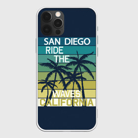 Чехол для iPhone 12 Pro Max с принтом California в Санкт-Петербурге, Силикон |  | Тематика изображения на принте: california | cool | palm trees | san diego | stripes | travel | калифорния | пальмы | полосы | прикольный | путешествие | сан диего