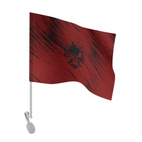 Флаг для автомобиля с принтом SAMURAI в Санкт-Петербурге, 100% полиэстер | Размер: 30*21 см | cyberpunk | cyberpunk 2077 | samurai | киберпанк 2077