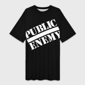 Платье-футболка 3D с принтом Public Enemy в Санкт-Петербурге,  |  | public enemy | rap | реп | рэп