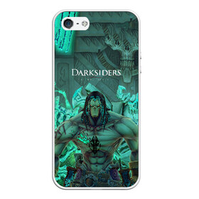 Чехол для iPhone 5/5S матовый с принтом Darksiders 2 в Санкт-Петербурге, Силикон | Область печати: задняя сторона чехла, без боковых панелей | 3d | 3dвосприятие | action rpg | darksiders 2 | апокалипсис | арт | верблюд | война | всадник | желтый | зеброид | игра | караван | компьютерная | конь | монстры | серый | слешер