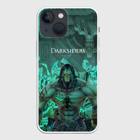 Чехол для iPhone 13 mini с принтом Darksiders 2 в Санкт-Петербурге,  |  | 3d | 3dвосприятие | action rpg | darksiders 2 | апокалипсис | арт | верблюд | война | всадник | желтый | зеброид | игра | караван | компьютерная | конь | монстры | серый | слешер