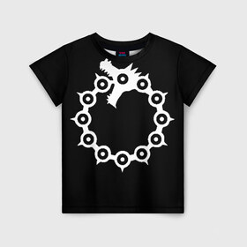Детская футболка 3D с принтом Dragon в Санкт-Петербурге, 100% гипоаллергенный полиэфир | прямой крой, круглый вырез горловины, длина до линии бедер, чуть спущенное плечо, ткань немного тянется | Тематика изображения на принте: anime | meliodas | seven deadly sins | аниме | мелиодас