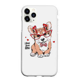 Чехол для iPhone 11 Pro Max матовый с принтом I need your love в Санкт-Петербурге, Силикон |  | animal | bow | bow tie | breed | cute | dog | funny | hearts | i need your love | polka dot | puppy | red | the inscription | white | бант | белый | вельш корги пемброк | галстук бабочка | горошек | животное | забавный | красный | любовь | милый | м