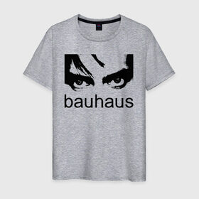 Мужская футболка хлопок с принтом Bauhaus в Санкт-Петербурге, 100% хлопок | прямой крой, круглый вырез горловины, длина до линии бедер, слегка спущенное плечо. | bauhaus | goth | gothic | peter murphy | punk | rock | альтернатива | баухаус | баухус | бахус | бухус | готика | готичная | готичный | готы | панк | питер мерфи | пост панк | рок | хардрок