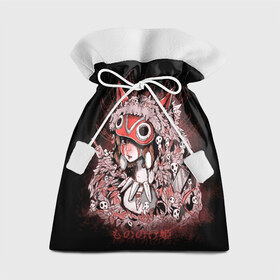 Подарочный 3D мешок с принтом Princess warrior в Санкт-Петербурге, 100% полиэстер | Размер: 29*39 см | ghibli | hayao miyazaki | hime | miyazaki | mononoke | princess | studio | ашитака | гибли | минни | миядзаки | мононоке | моро | фентези