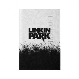 Обложка для паспорта матовая кожа с принтом LINKIN PARK в Санкт-Петербурге, натуральная матовая кожа | размер 19,3 х 13,7 см; прозрачные пластиковые крепления | chester bennington | linkin park | mike shinoda | линкин парк