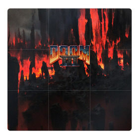 Магнитный плакат 3Х3 с принтом DOOM 3 в Санкт-Петербурге, Полимерный материал с магнитным слоем | 9 деталей размером 9*9 см | doom | doom eternal | game | дум