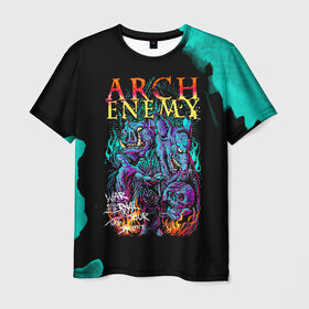 Мужская футболка 3D с принтом Arch Enemy в Санкт-Петербурге, 100% полиэфир | прямой крой, круглый вырез горловины, длина до линии бедер | ae | arch enemy | алисса уайт глаз | анджело | арх | архенеме | архэнеми | арч | арчэнеми | даниэль эрландссон | джефф лумис | енеме | инеме | инемэ | майкл эмотт | шарли | энеме | энеми | энемэ