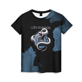 Женская футболка 3D с принтом WHITESNAKE в Санкт-Петербурге, 100% полиэфир ( синтетическое хлопкоподобное полотно) | прямой крой, круглый вырез горловины, длина до линии бедер | Тематика изображения на принте: whitesnake | ws | белая змея | блюз | вайт | вайтснек | вс | глэм | джоэл хокстра | дэвид ковердэйл | майкл девин | метал | микеле луппи | реб бич | рок группа | снек | томми олдридж | хард | хеви
