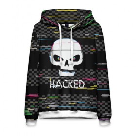Мужская толстовка 3D с принтом Hacked в Санкт-Петербурге, 100% полиэстер | двухслойный капюшон со шнурком для регулировки, мягкие манжеты на рукавах и по низу толстовки, спереди карман-кенгуру с мягким внутренним слоем. | hacker | hacknet | взлом | виртуальность | кибер | киберпанк | программист | хакер