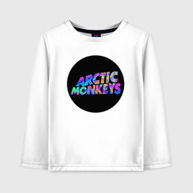 Детский лонгслив хлопок с принтом ARCTIC MONKEYS в Санкт-Петербурге, 100% хлопок | круглый вырез горловины, полуприлегающий силуэт, длина до линии бедер | arctic monkeys | арктик манкис | арктические мартышки