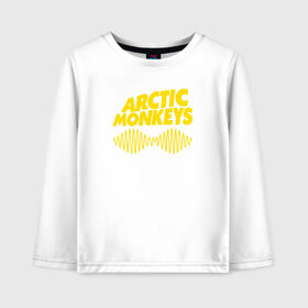 Детский лонгслив хлопок с принтом ARCTIC MONKEYS в Санкт-Петербурге, 100% хлопок | круглый вырез горловины, полуприлегающий силуэт, длина до линии бедер | arctic monkeys | арктик манкис | арктические мартышки