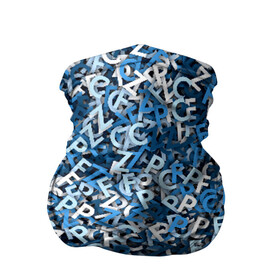 Бандана-труба 3D с принтом FCZP в Санкт-Петербурге, 100% полиэстер, ткань с особыми свойствами — Activecool | плотность 150‒180 г/м2; хорошо тянется, но сохраняет форму | fcz | белый | буквы | зенит | паттерн | питер | санкт петербург | сине бело голубые | синий | спб