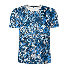 Мужская футболка 3D спортивная с принтом FCZP в Санкт-Петербурге, 100% полиэстер с улучшенными характеристиками | приталенный силуэт, круглая горловина, широкие плечи, сужается к линии бедра | fcz | белый | буквы | зенит | паттерн | питер | санкт петербург | сине бело голубые | синий | спб