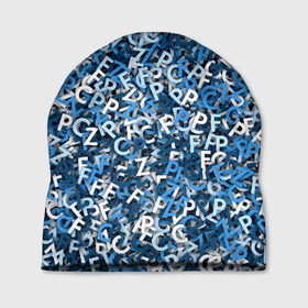 Шапка 3D с принтом FCZP в Санкт-Петербурге, 100% полиэстер | универсальный размер, печать по всей поверхности изделия | fcz | белый | буквы | зенит | паттерн | питер | санкт петербург | сине бело голубые | синий | спб