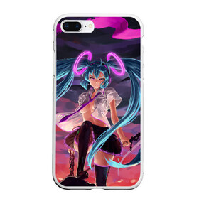 Чехол для iPhone 7Plus/8 Plus матовый с принтом Hatsune Miku в Санкт-Петербурге, Силикон | Область печати: задняя сторона чехла, без боковых панелей | Тематика изображения на принте: anime | character | geisha | hatsune miku | japan | kimono | manga | style | аниме | вокалоид | девушки | манга | мульт | оружие | сёдзё | сериал | хатсуне мику