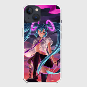 Чехол для iPhone 13 с принтом Geisga Hatsune Miku в Санкт-Петербурге,  |  | anime | character | geisha | hatsune miku | japan | kimono | manga | style | аниме | вокалоид | девушки | манга | мульт | оружие | сёдзё | сериал | хатсуне мику