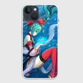 Чехол для iPhone 13 с принтом Hatsune Miku в чулках в Санкт-Петербурге,  |  | anime | character | geisha | hatsune miku | japan | kimono | manga | style | аниме | вокалоид | девушки | манга | мульт | оружие | сёдзё | сериал | хатсуне мику