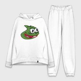 Женский костюм хлопок Oversize с принтом Pepega в Санкт-Петербурге,  |  | feels bad man | feels good man | pepe | pepe the frog | sad pepe | грустная лягушка | пепе | пепега