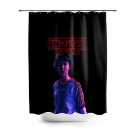 Штора 3D для ванной с принтом STRANGER THINGS - Дина в Санкт-Петербурге, 100% полиэстер | плотность материала — 100 г/м2. Стандартный размер — 146 см х 180 см. По верхнему краю — пластиковые люверсы для креплений. В комплекте 10 пластиковых колец | 011 | down | eleven | netflix | season | series | strange | stranger | things | upside | дела | дина | загадочные | монстр | монстры | одиннадцать | очень | сезон | сериал | сериалы | события | странные | ужасы