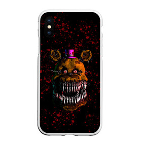 Чехол для iPhone XS Max матовый с принтом FNAF Nightmare в Санкт-Петербурге, Силикон | Область печати: задняя сторона чехла, без боковых панелей | Тематика изображения на принте: blood | five nights at freddy’s | fnaf | game | horror | игра | кровь | пять ночей у фредди | ужас | фнаф | фреди