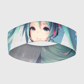 Повязка на голову 3D с принтом МИКУ ХАЦУНЭ | MIKU HATSUNE в Санкт-Петербурге,  |  | anime | character | geisha | hatsune miku | japan | kimono | manga | style | аниме | вокалоид | девушки | манга | мульт | оружие | сёдзё | сериал | хатсуне мику