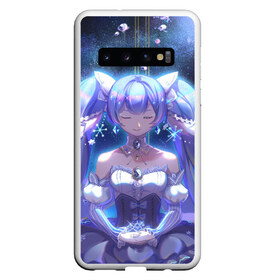 Чехол для Samsung Galaxy S10 с принтом Hatsune Miku в Санкт-Петербурге, Силикон | Область печати: задняя сторона чехла, без боковых панелей | Тематика изображения на принте: anime | character | geisha | hatsune miku | japan | kimono | manga | style | аниме | вокалоид | девушки | манга | мульт | оружие | сёдзё | сериал | хатсуне мику