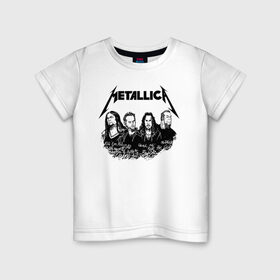 Детская футболка хлопок с принтом Metallica в Санкт-Петербурге, 100% хлопок | круглый вырез горловины, полуприлегающий силуэт, длина до линии бедер | metalica | metallica | группа | джеймс хэтфилд | кирк хэмметт | ларс ульрих | метал | металика | металлика | миталика | музыка | роберт трухильо | рок | трэш | трэшметал | хард | хеви