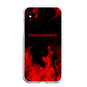 Чехол для iPhone XS Max матовый с принтом DISTURBED (НА СПИНЕ) в Санкт-Петербурге, Силикон | Область печати: задняя сторона чехла, без боковых панелей | disturbed | дистурбед