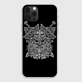 Чехол для iPhone 12 Pro Max с принтом Один в Санкт-Петербурге, Силикон |  | beard | character | emblem | face | helmet | mythical | one | sword | viking | warrior | борода | викинг | воин | лицо | меч | мифический | один | персонаж | шлем | эмблема