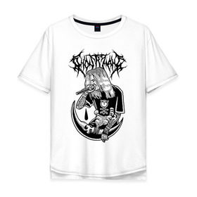 Мужская футболка хлопок Oversize с принтом Ghostemane в Санкт-Петербурге, 100% хлопок | свободный крой, круглый ворот, “спинка” длиннее передней части | ghostemane | ill biz | mercury | noise | young crowley | рэп | рэпер | эрик уитни