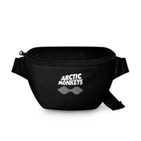 Поясная сумка 3D с принтом ARCTIC MONKEYS в Санкт-Петербурге, 100% полиэстер | плотная ткань, ремень с регулируемой длиной, внутри несколько карманов для мелочей, основное отделение и карман с обратной стороны сумки застегиваются на молнию | arctic monkeys | арктик манкис | арктические мартышки