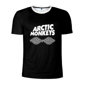 Мужская футболка 3D спортивная с принтом ARCTIC MONKEYS в Санкт-Петербурге, 100% полиэстер с улучшенными характеристиками | приталенный силуэт, круглая горловина, широкие плечи, сужается к линии бедра | arctic monkeys | арктик манкис | арктические мартышки