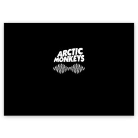 Поздравительная открытка с принтом ARCTIC MONKEYS в Санкт-Петербурге, 100% бумага | плотность бумаги 280 г/м2, матовая, на обратной стороне линовка и место для марки
 | arctic monkeys | арктик манкис | арктические мартышки