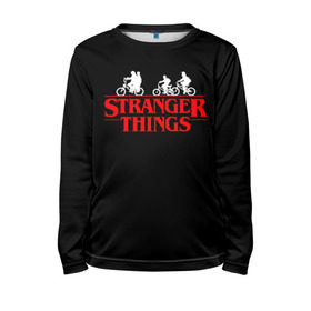 Детский лонгслив 3D с принтом STRANGER THINGS | ОЧЕНЬ СТРАННЫЕ ДЕЛА в Санкт-Петербурге, 100% полиэстер | длинные рукава, круглый вырез горловины, полуприлегающий силуэт
 | stranger things | очень странные дела