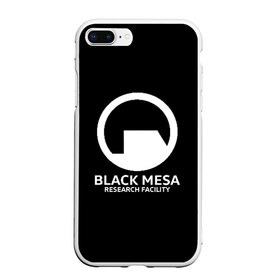 Чехол для iPhone 7Plus/8 Plus матовый с принтом BLACK MESA в Санкт-Петербурге, Силикон | Область печати: задняя сторона чехла, без боковых панелей | aperture laboratorie | black mesa | gordon freeman | half life | half life 3 | valve | блэк меса | вэлв | гордон фриман | халф лайф