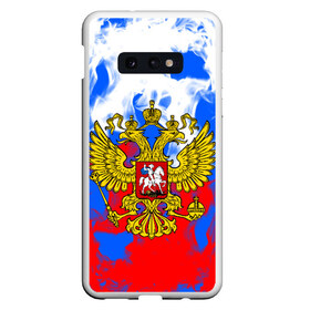 Чехол для Samsung S10E с принтом RUSSIA Flame Collection в Санкт-Петербурге, Силикон | Область печати: задняя сторона чехла, без боковых панелей | fire | flame | russia | sport | tricolor | герб | огонь | патриот | патриотизм | пламя | россия | спорт | триколор | флаг россии