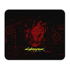 Коврик для мышки прямоугольный с принтом CYBERPUNK 2077 - Самурай в Санкт-Петербурге, натуральный каучук | размер 230 х 185 мм; запечатка лицевой стороны | 2077 | cyber | cyberpunk | demon | glitch | keanu | logo | punk | reeves | samurai | symbol | team | trauma | глитч | демон | киану | кибер | киберпанк | клан | лого | логотип | огонь | панк | ривз | самурай | символ