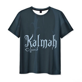 Мужская футболка 3D с принтом группа Kalmah в Санкт-Петербурге, 100% полиэфир | прямой крой, круглый вырез горловины, длина до линии бедер | death | kalmah | metal | группа | деревья | лес | логотип | метал | музыка | ночь | фантазия | эмблема