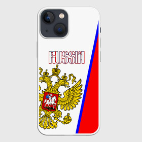 Чехол для iPhone 13 mini с принтом Russia Sport в Санкт-Петербурге,  |  | russia | sport | tricolor | герб | надпись | патриот | патриотизм | россия | спорт | триколор | флаг россии