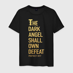 Мужская футболка хлопок с принтом Тёмный ангел одержит победу в Санкт-Петербурге, 100% хлопок | прямой крой, круглый вырез горловины, длина до линии бедер, слегка спущенное плечо. | good | omens | sheen | tennant | азирафель | ангел | благие знамения | демон | кроули | падший | теннант | шин